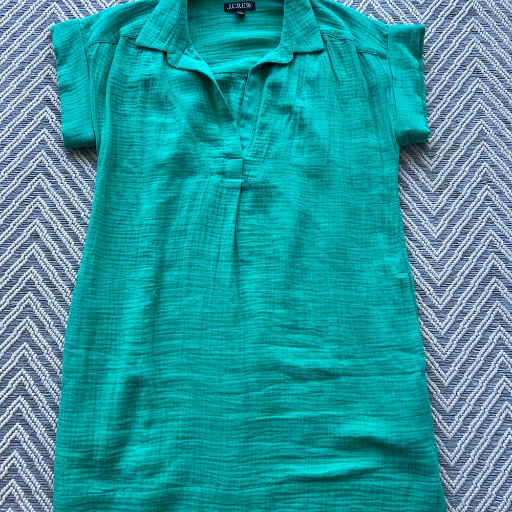 J Crew Gauze Short-sleeve collared dress - Picture 3 of 9